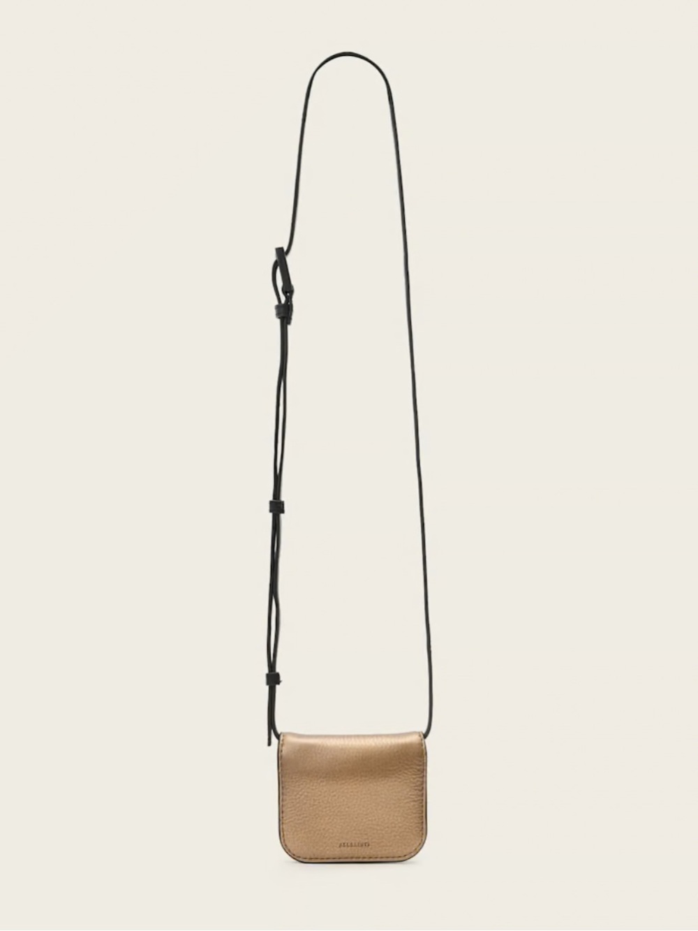 All saints leather card wallet crossbody
